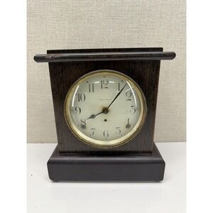 Seth Thomas Mantel Clock Vintage Wood Case Key Wind Untested USA